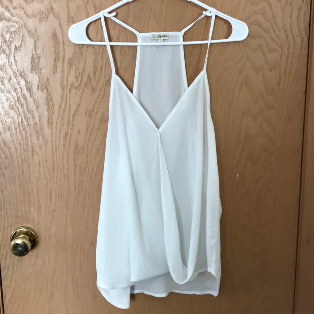 Lily White Drapey Tank Top
